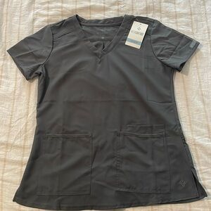 NWT MedCouture Insight Gray / Pewter Scrub Top sz S